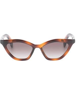 Gucci Cat-Eye Sunglasses - Brown