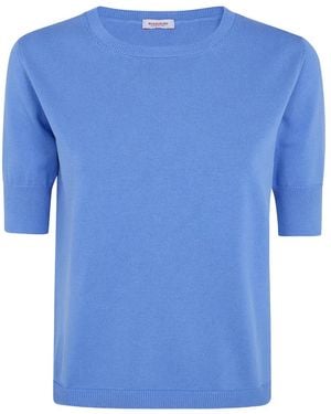 Rossopuro Kurzärmeliges Strickoberteil - Blau