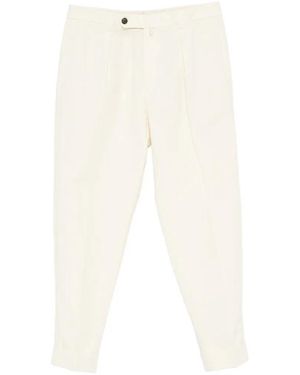 Berwich Pantalon Fuselé À Taille Ceinturée - White