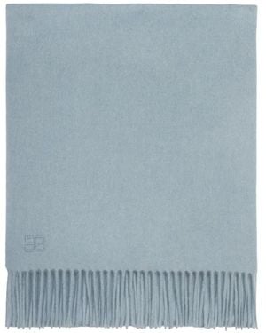 Bompard Origines Fringed Scarf - Blue