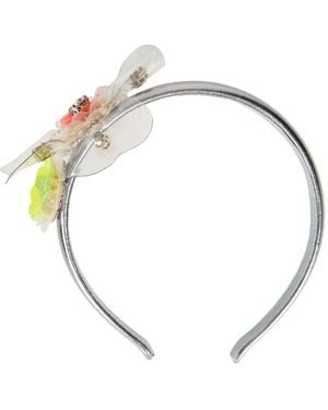 Red(V) Floral Headband - Metallic