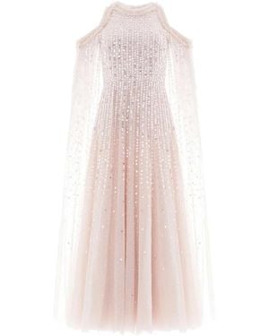 Needle & Thread Moonlight Sequin-Embellishment Midi Dress - Pink