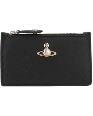 Vivienne Westwood Orb Top-Zip Wallet - Black