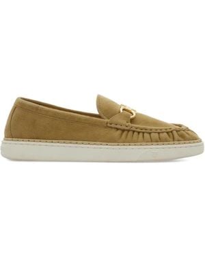 Ferragamo Gancini Ornament Loafers - Green