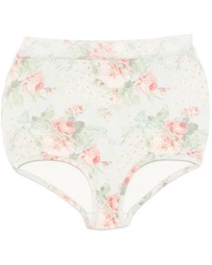 Simone Rocha Slip A Fiori - Bianco