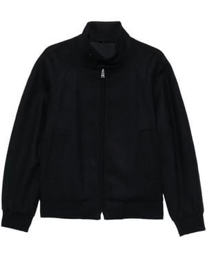 Fendi Embossed-Logo Zip-Up Jacket - Black