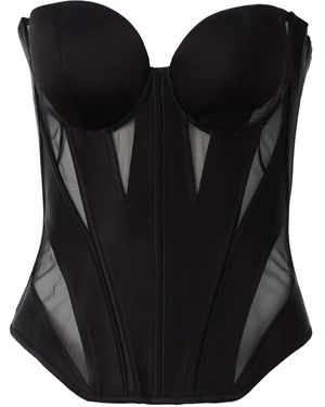 MOOS STUDIO Semi-transparentes Bustier - Schwarz