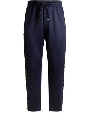 Etro Hose mit besticktem Band - Blau