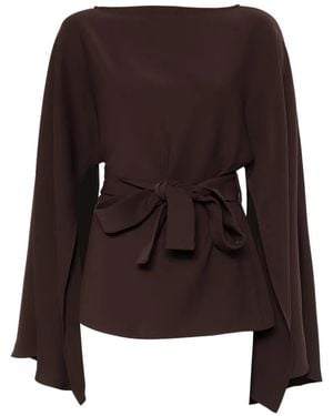 P.A.R.O.S.H. Tie-Waist Blouse - Brown