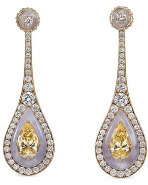 Anabela Chan Elixir Canary And Diamond Earrings - Metallic
