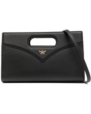 MCM Diamond レザーハンドバッグ S - ブラック