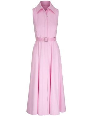 Akris Sleeveless Denim Midi Dress - Pink