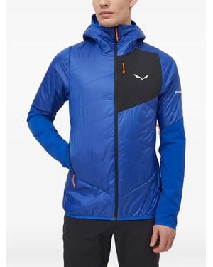 Salewa Ortles Hybrid Hooded Quilted Jacket - Blue
