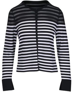 Akris Punto Gestreifter Kodak Cardigan - Blau
