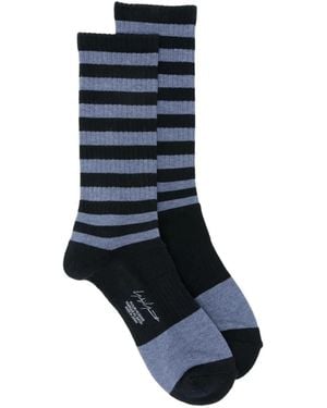 Yohji Yamamoto Striped Socks - Blue
