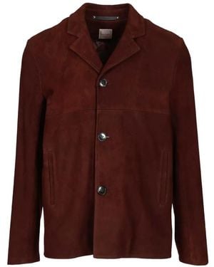 Paul Smith Suede Buttoned Jacket - Brown