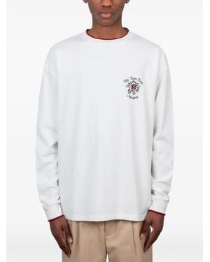 Drole de Monsieur Long-Sleeved T-Shirt - White