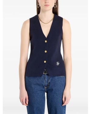 Tommy Hilfiger Veston À Col V - Blue
