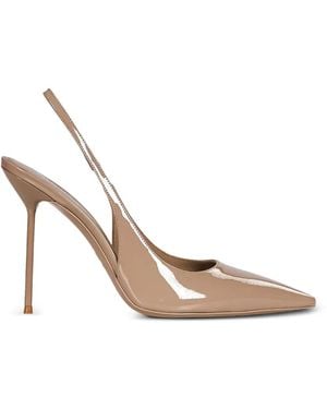 Paris Texas Lidia Patent-Leather Slingback Pumps - White