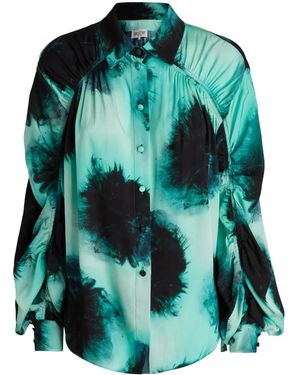 Del Core Blouse Met Print - Groen