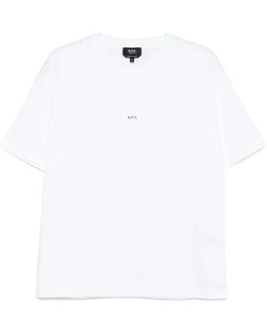 A.P.C. Logo Cotton T-Shirt - White