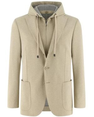 BOGGI Madison Detachable-Hood Blazer - White