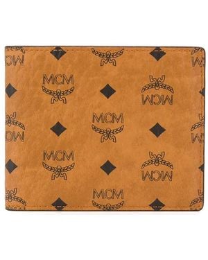 MCM Portemonnaie mit Logo-Print - Braun