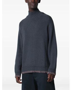 YMC Yips Chunky-Knit Sweater - Blue