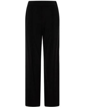 Jil Sander Elasticated-Waist Wide-Leg Trousers - Black