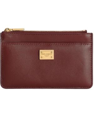 Dolce & Gabbana Dolce & Gabbana Plongé Calfskin Card Holder - Purple