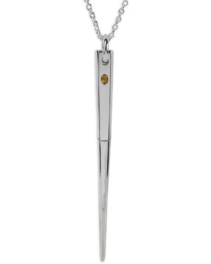 Parts Of 4 Big Spike Sapphire Necklace - White