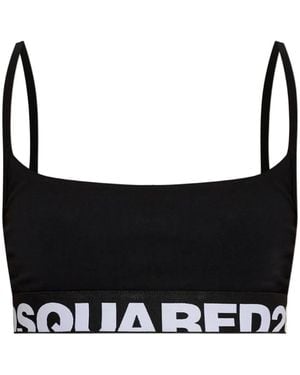 DSquared² Logo-Underband Bra - Black