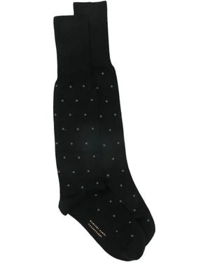 Alto Milano Calcetines con motivo de lunares - Negro