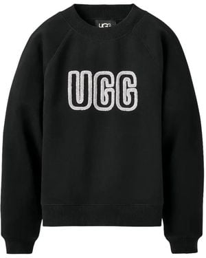 UGG Logo-Detail Crew-Neck Sweatshirt - Black