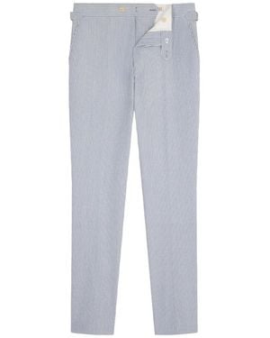 Fursac Striped Straight-Leg Trousers - Grey