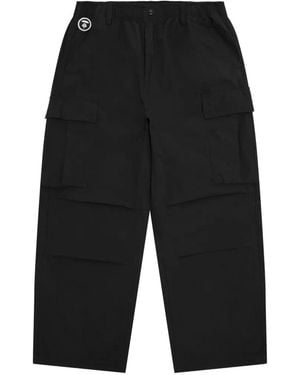 Aape By A Bathing Ape Logo-Patch Trousers - Black