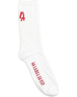 44 Label Group Logo Socks - White