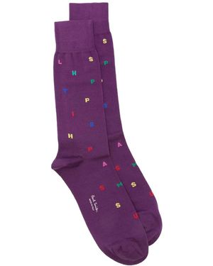 Paul Smith プリント靴下 - パープル