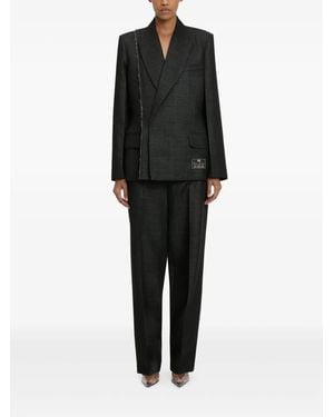Victoria Beckham Seam-Embellished Blazer - Black