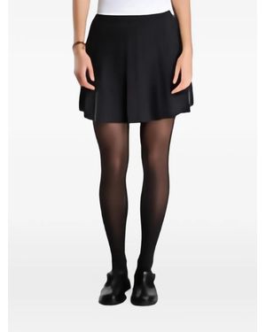 MC2 Saint Barth Pleated Knitted Mini Skirt - Black