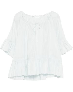 Susanne Bommer Ruffled Blouse - White
