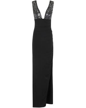 Amen Sequin-Embellished Evening Dress - Black