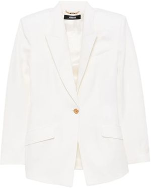 Versace Blazer À Simple Boutonnage - Blanc