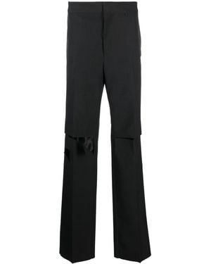 Givenchy Distressed Wool Trousers - Black