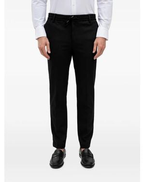 BOSS Drawstring-Waist Trousers - Black