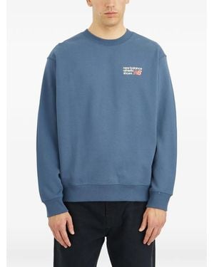 New Balance Athletics Premium Logo Crew Sweatshirt - Blue