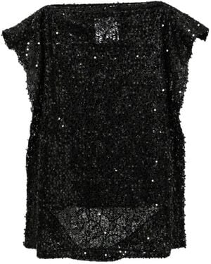 Junya Watanabe Sequin-Embellished Top - Black