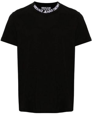 Versace Jeans Couture ロゴトリム Tシャツ - ブラック