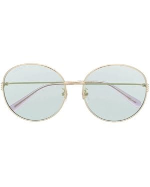 Gucci ラウンドフレーム サングラス - ブルー