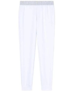ARMANI EXCHANGE Striped-Waistband Track Trousers - White